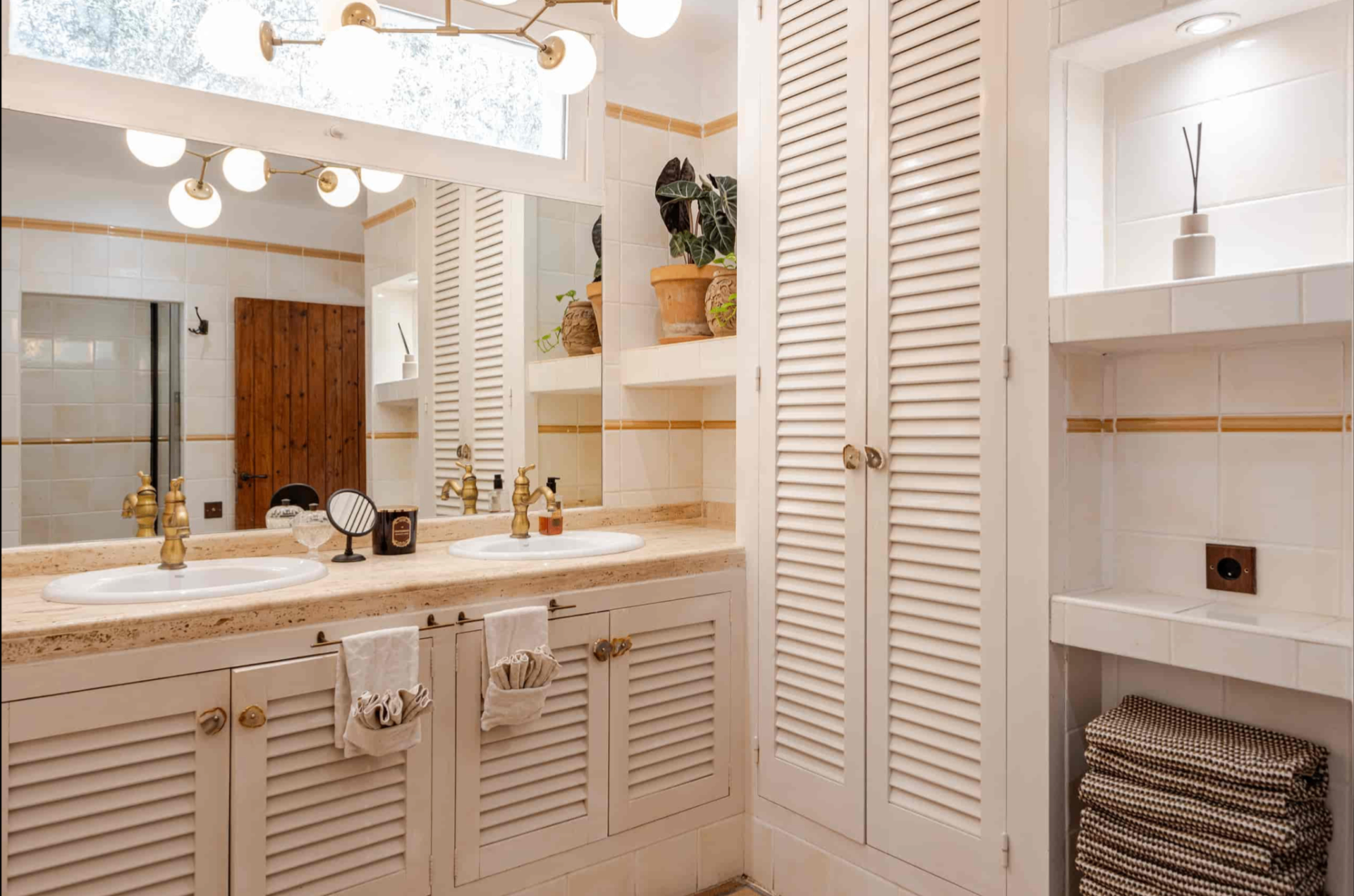 Bathroom with double vanity