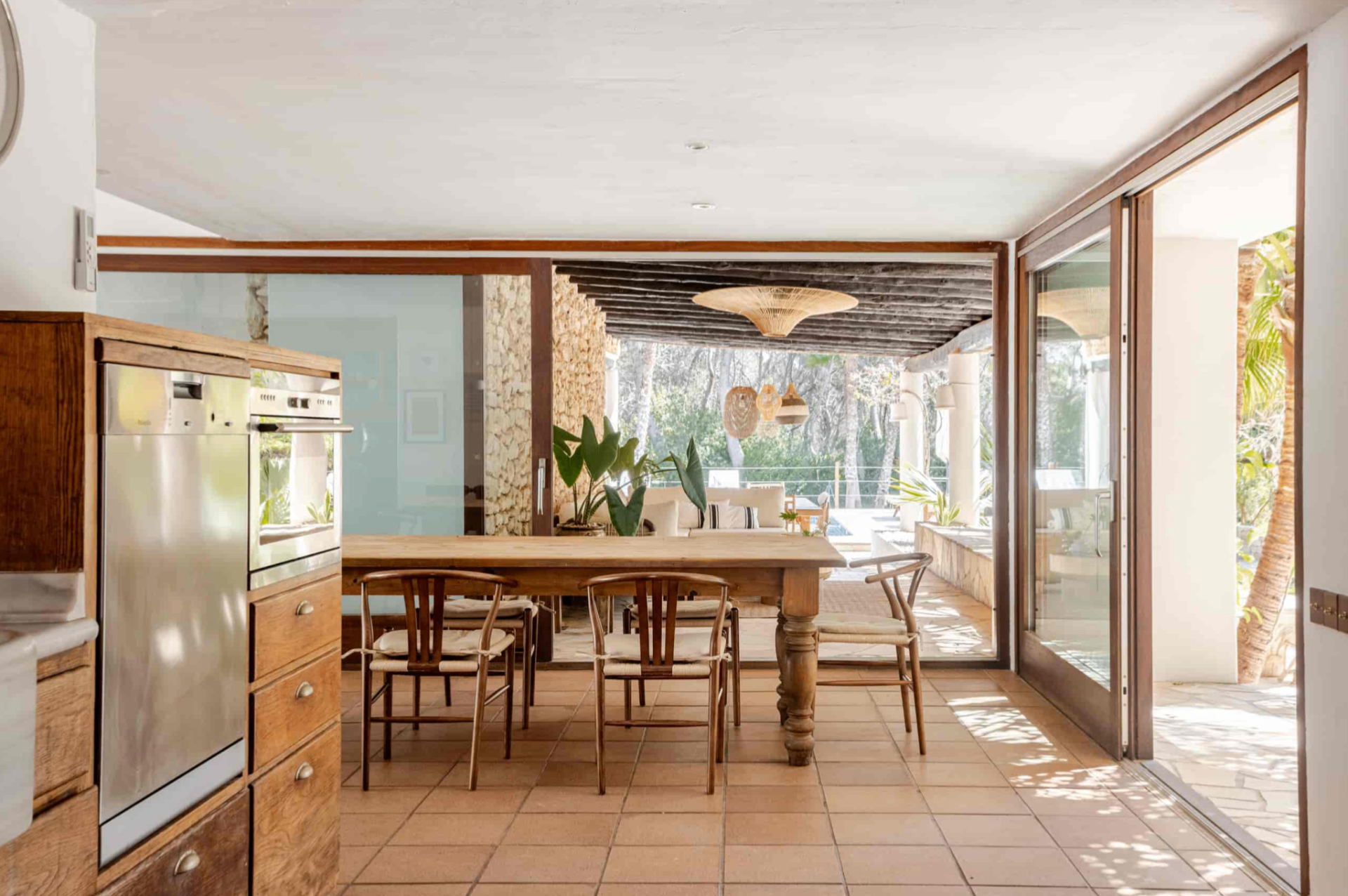 Dining room with garden views