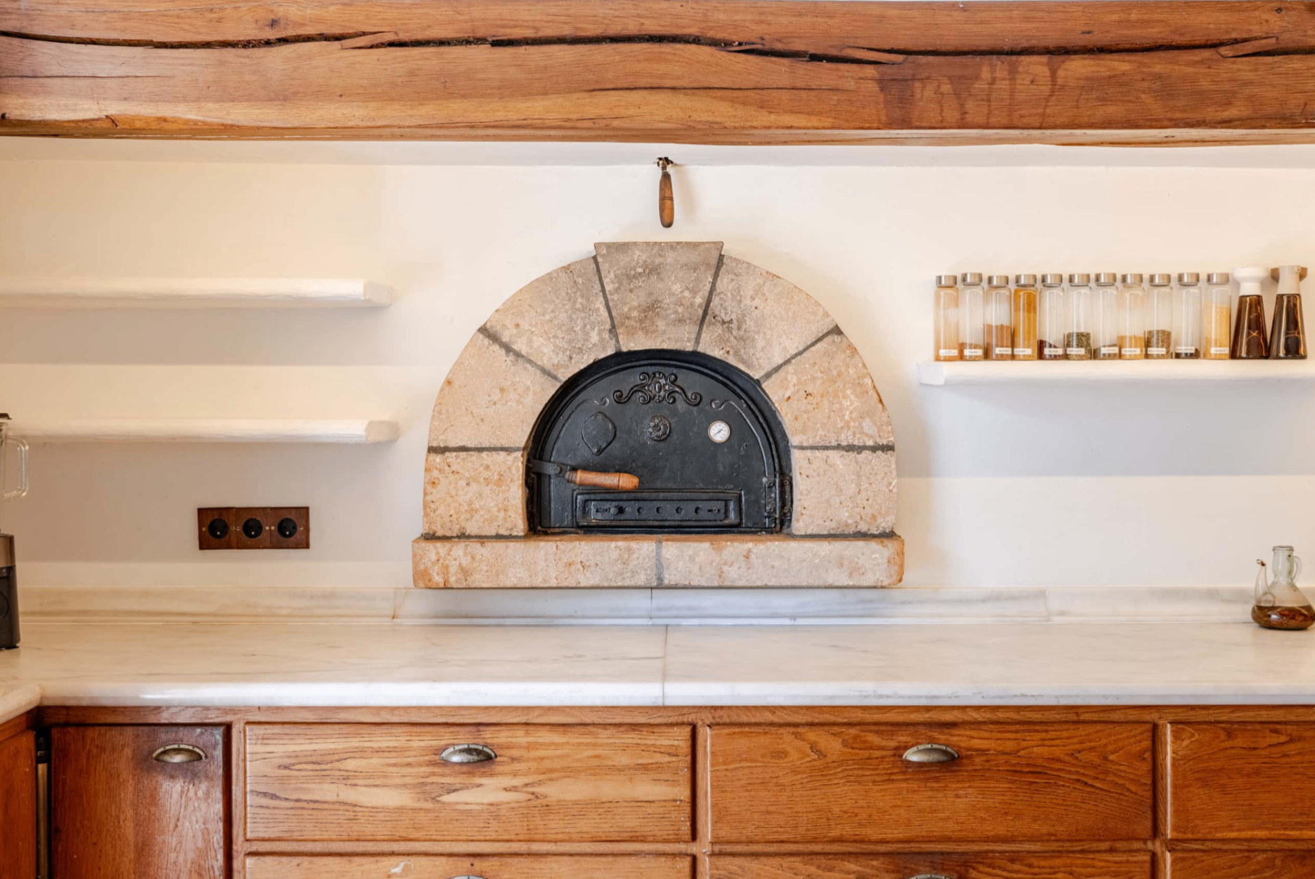 Traditional stone oven in the kitchen