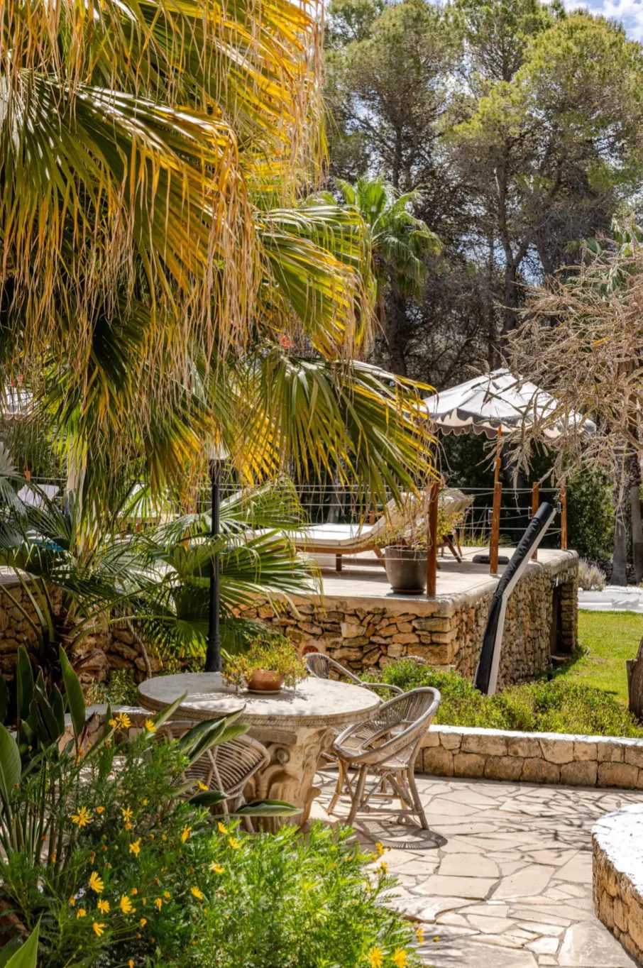 Palm garden dining terrace